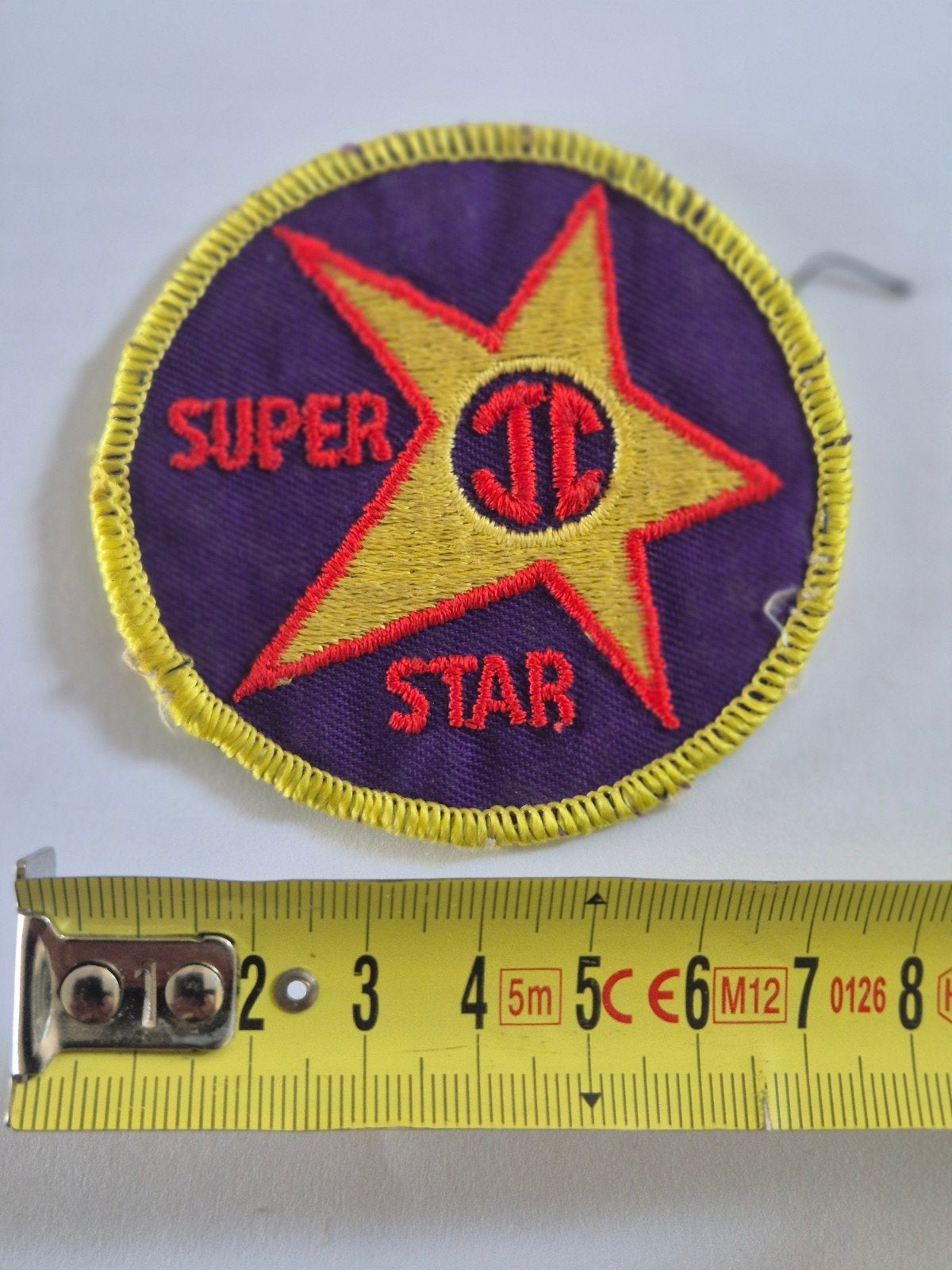 Vintage Super Jesus Star patch - Paars met geel en rood, Ophalen of Verzenden