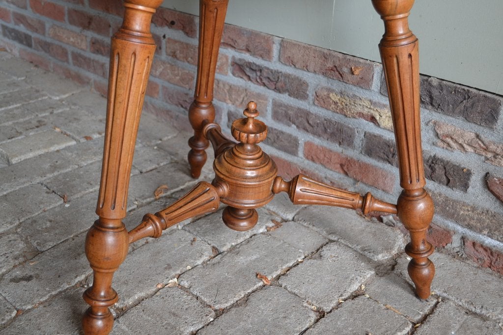 Prachtige antieke noten houten plantentafel, salontafel., Verzenden