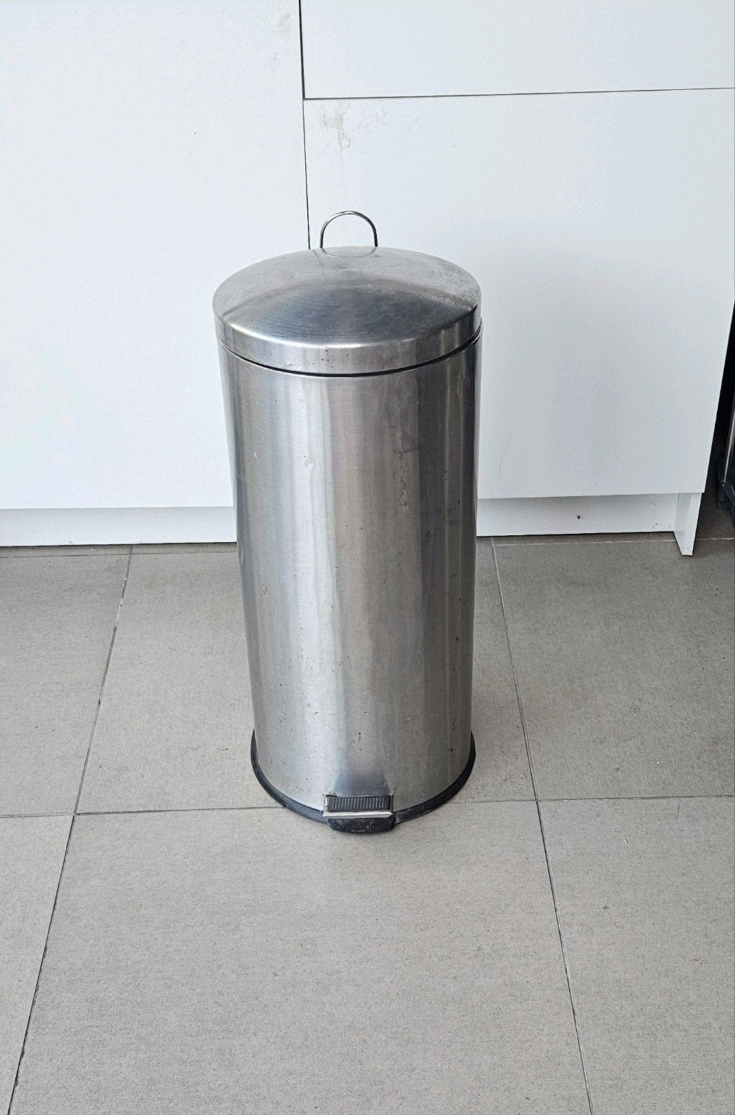 Dustbin/ Stalen afvalbak, 40 liter of meer, Ophalen of Verzenden, Metaal
