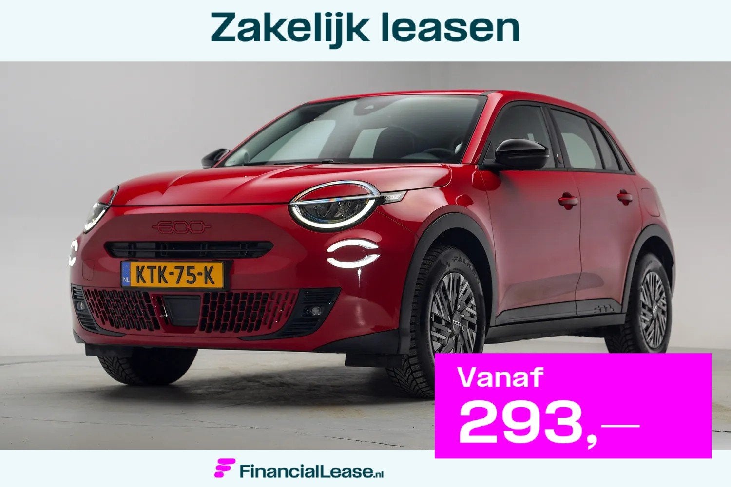 Fiat 600e RED 54 kWh [ LED Apple/Android Climate Cruise ], Automaat, 0 cilinders, Gebruikt, Parkeersensor