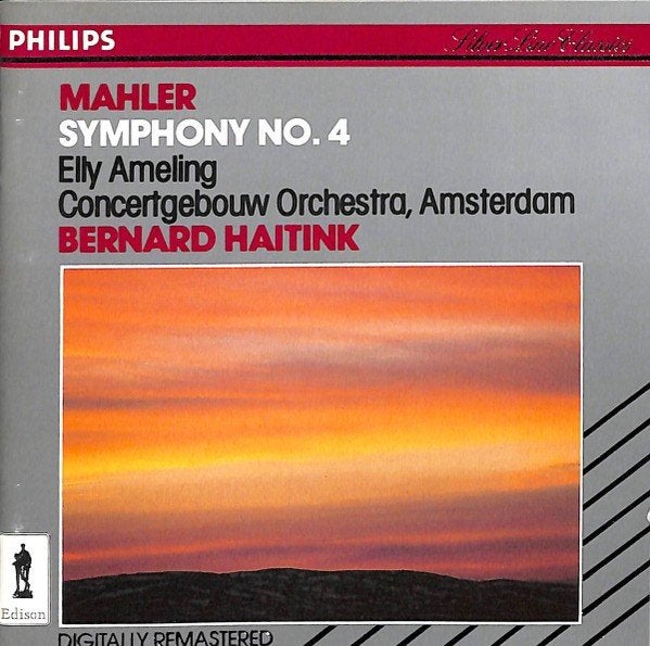 Mahler - Elly Ameling, Haitink – Symphony No. 4 CD, Cd's en Dvd's, Cd's | Klassiek, Gebruikt, Mahler, Ophalen of Verzenden, Romantiek