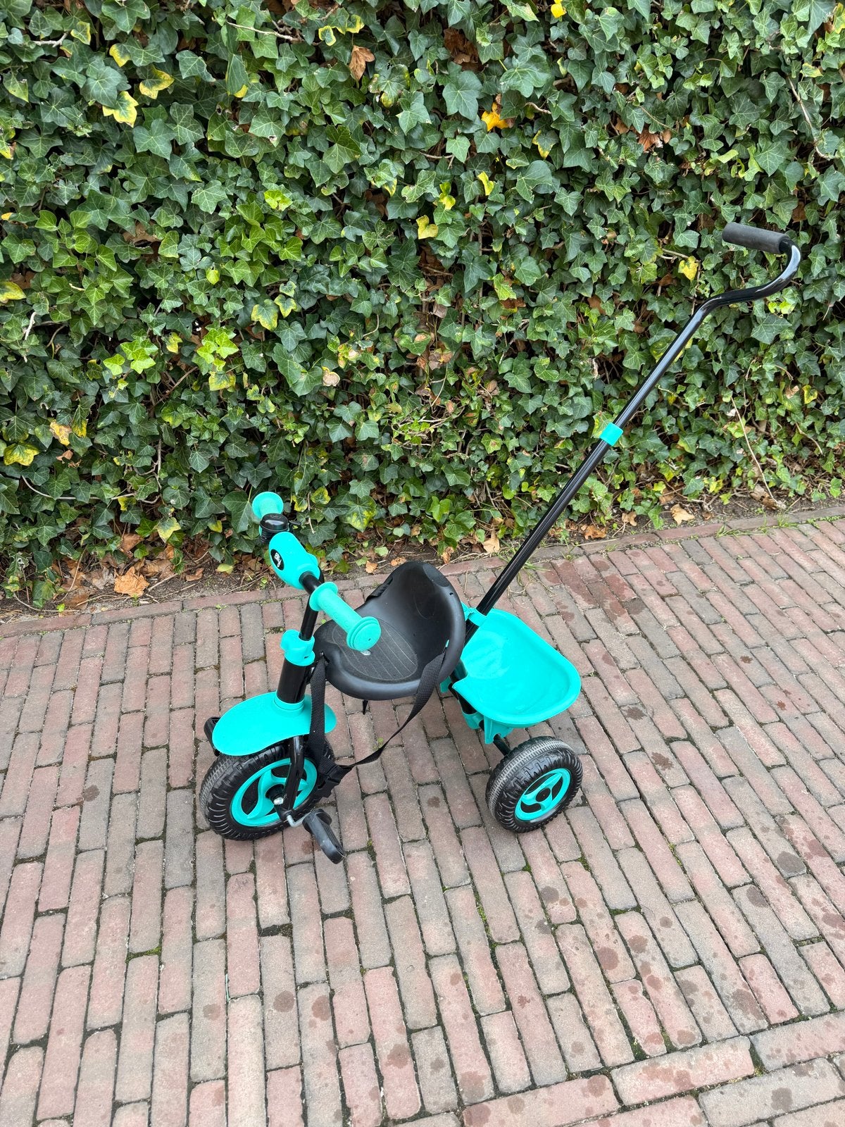 Loopfiets 3-in-1 met duwstang - Turquoise, Ophalen, Zo goed als nieuw, Loopfiets