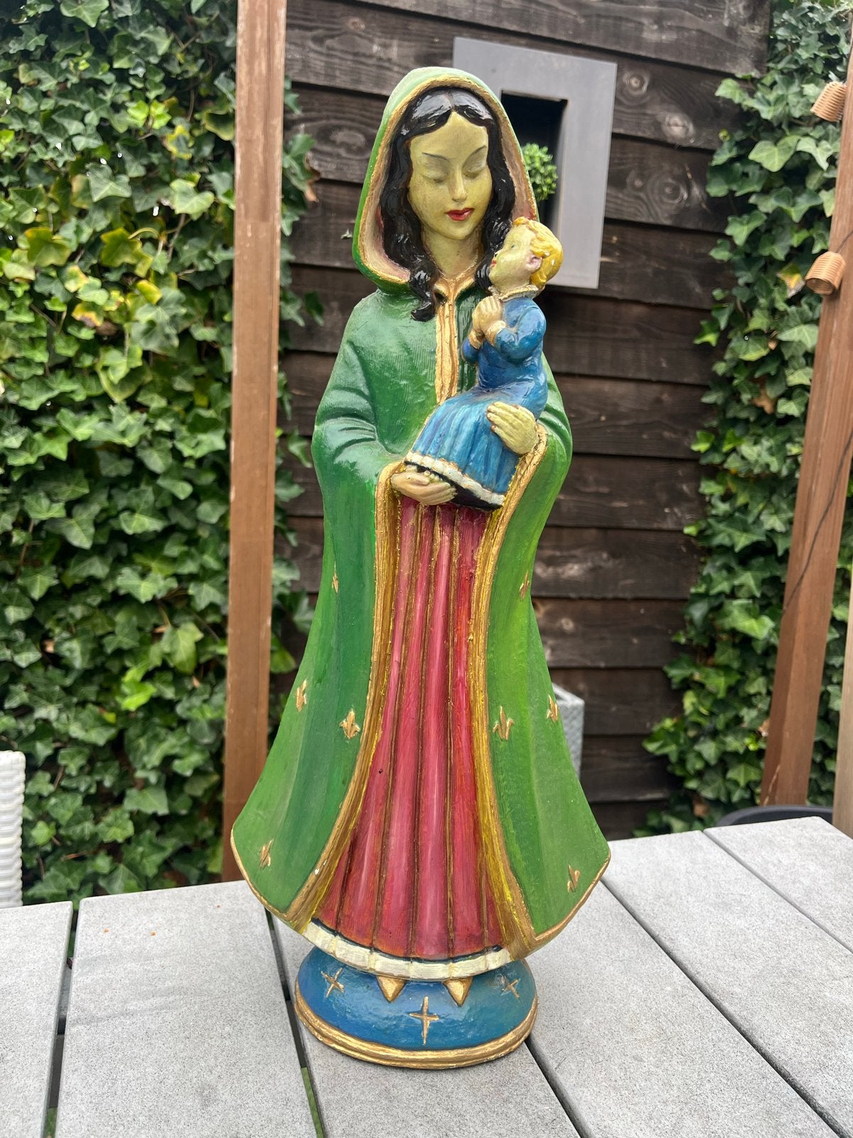 Merlini Beeld Maria met Kind - Vintage Religieus Beeld, Antiek en Kunst, Antiek | Religie, Ophalen of Verzenden