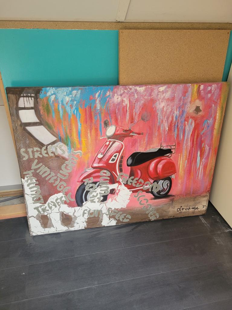 Vintage schilderij, Ophalen