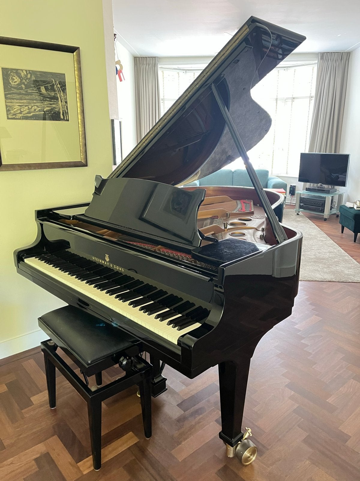Steinway & Sons Vleugel - Zwart Hoogglans