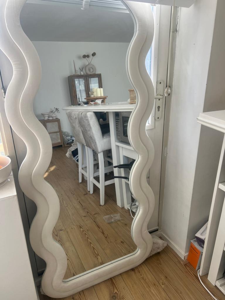 Bolderloft wave spiegel velvet, Huis en Inrichting, Woonaccessoires | Spiegels, Ophalen, Zo goed als nieuw, Rechthoekig, Minder dan 100 cm