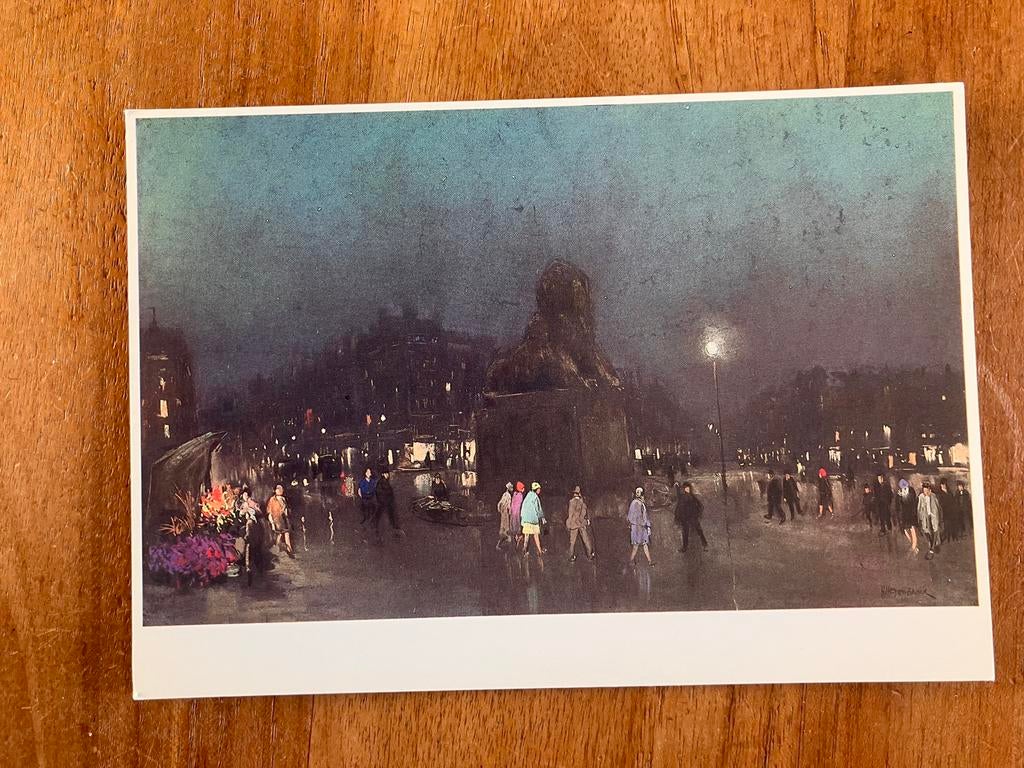 Herman Heijenbrock - Place du Châtelet, Parijs, 1930, Ophalen of Verzenden, 1980 tot heden, Ongelopen, Frankrijk