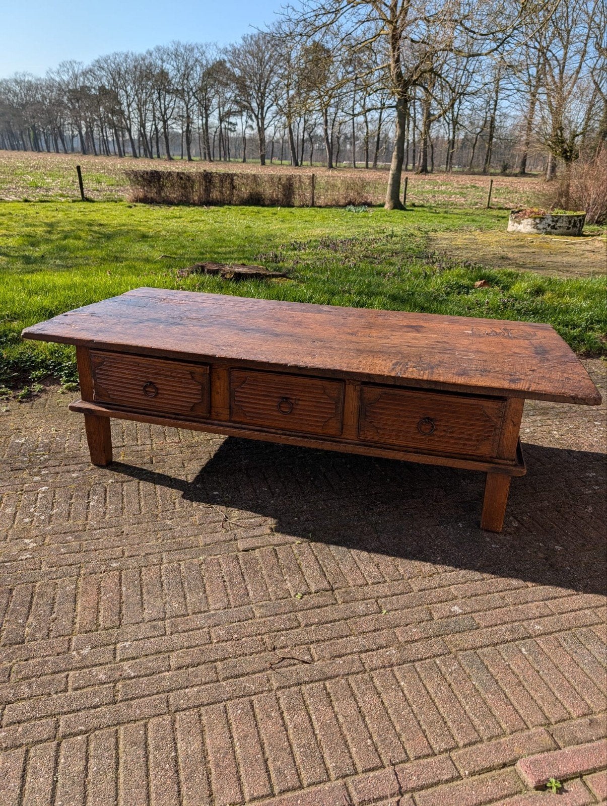 Antieke Spaanse Salontafel uit ca 1800, Antiek en Kunst, Ophalen of Verzenden