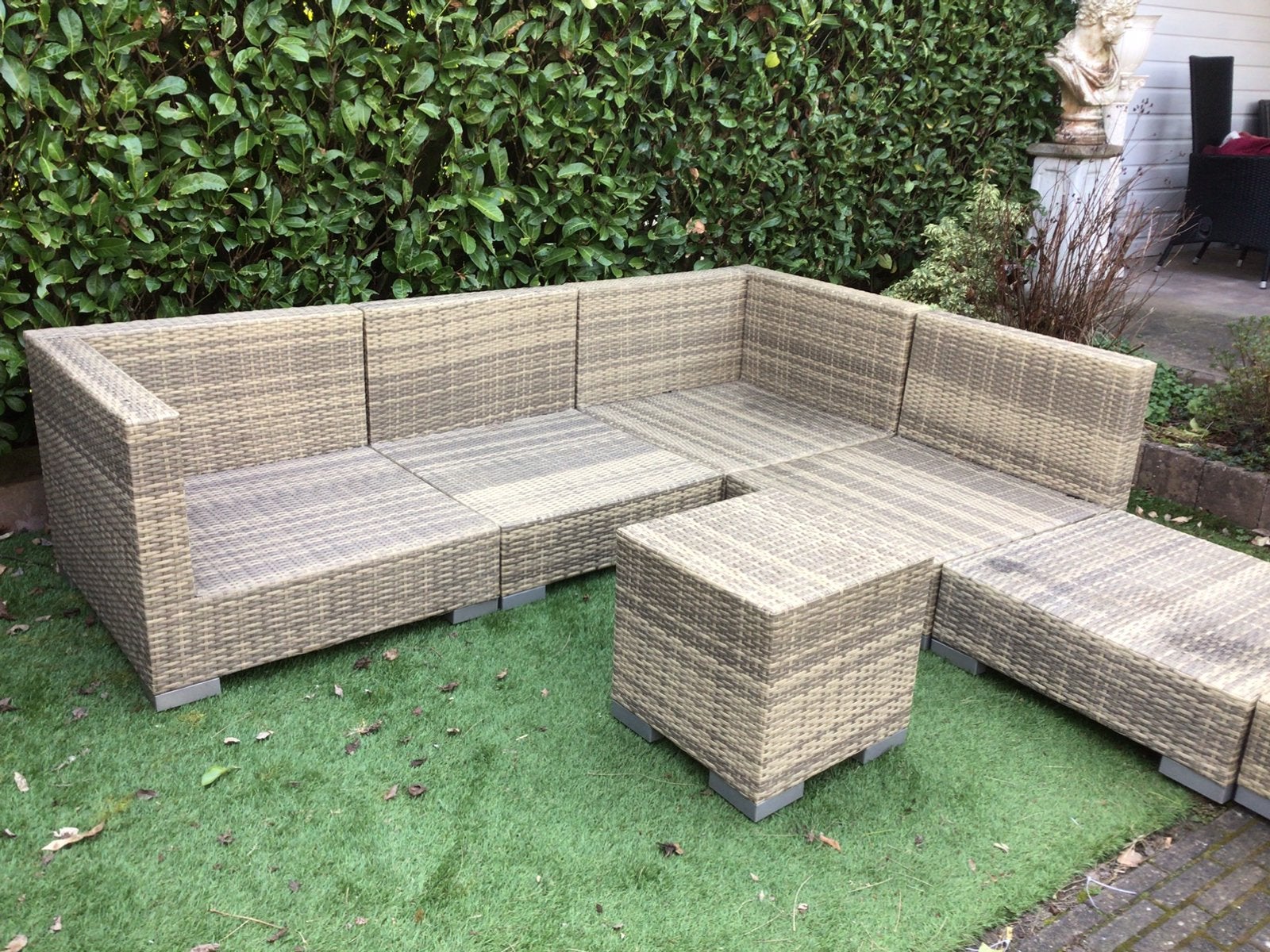 Loungeset wegens overcompleet te koop aangeboden. T.e.a.b., Tuin en Terras, Tuinsets en Loungesets, Ophalen, Rotan, Bijzettafel