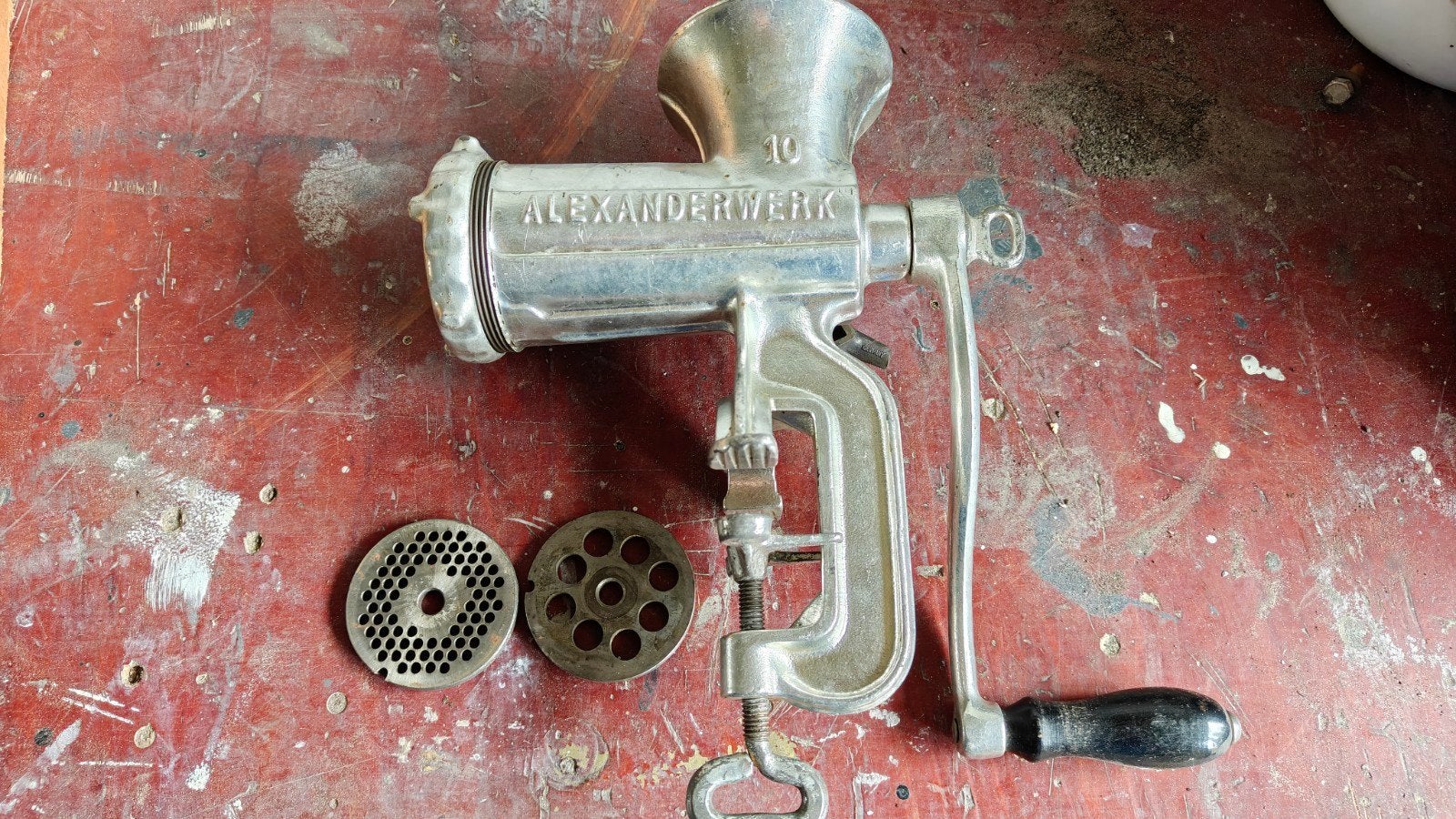 Vintage Alexanderwerk Vleesmolen - Maat 10, Antiek en Kunst, Ophalen