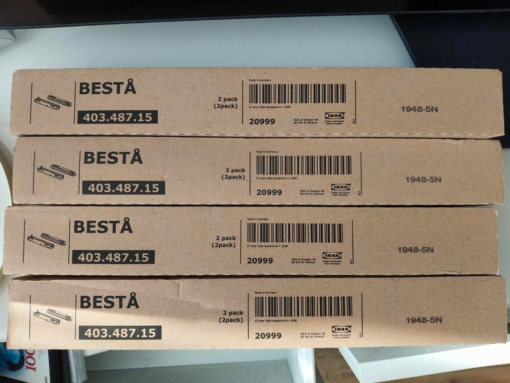 IKEA BESTÅ laderails (4x 2-pack, totaal 8 rails), Ophalen, Nieuw