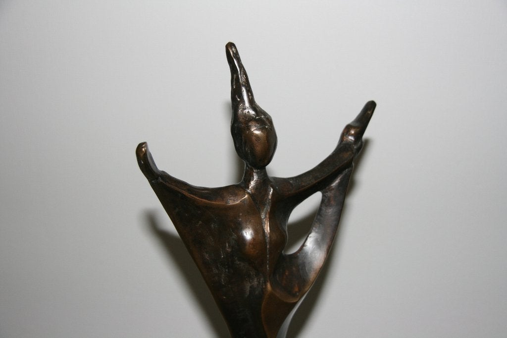 bronzen beeld van danseres, Ophalen, Overige onderwerpen, Brons, 20 - 50 cm