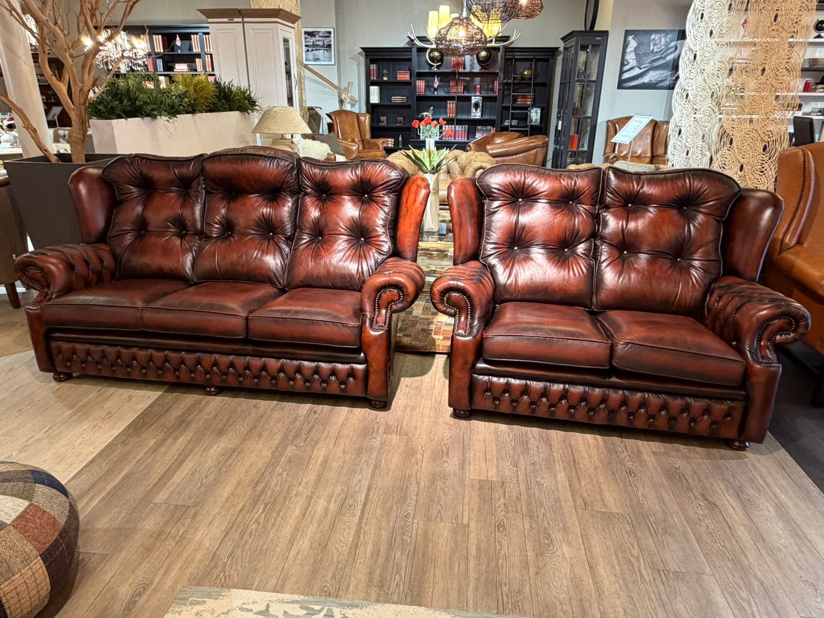 Original SPRINGVALE CHESTERFIELD 3+2 ZITS bankstel Suzanne, Huis en Inrichting, Banken | Bankstellen, Ophalen of Verzenden, Zo goed als nieuw