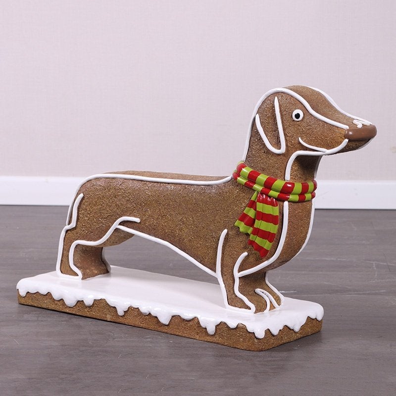 Gingerbread Dog Lengte 81 cm - kerstmis, Diversen, Ophalen, HorecaBeelden, Nieuw, HorecaBeelden