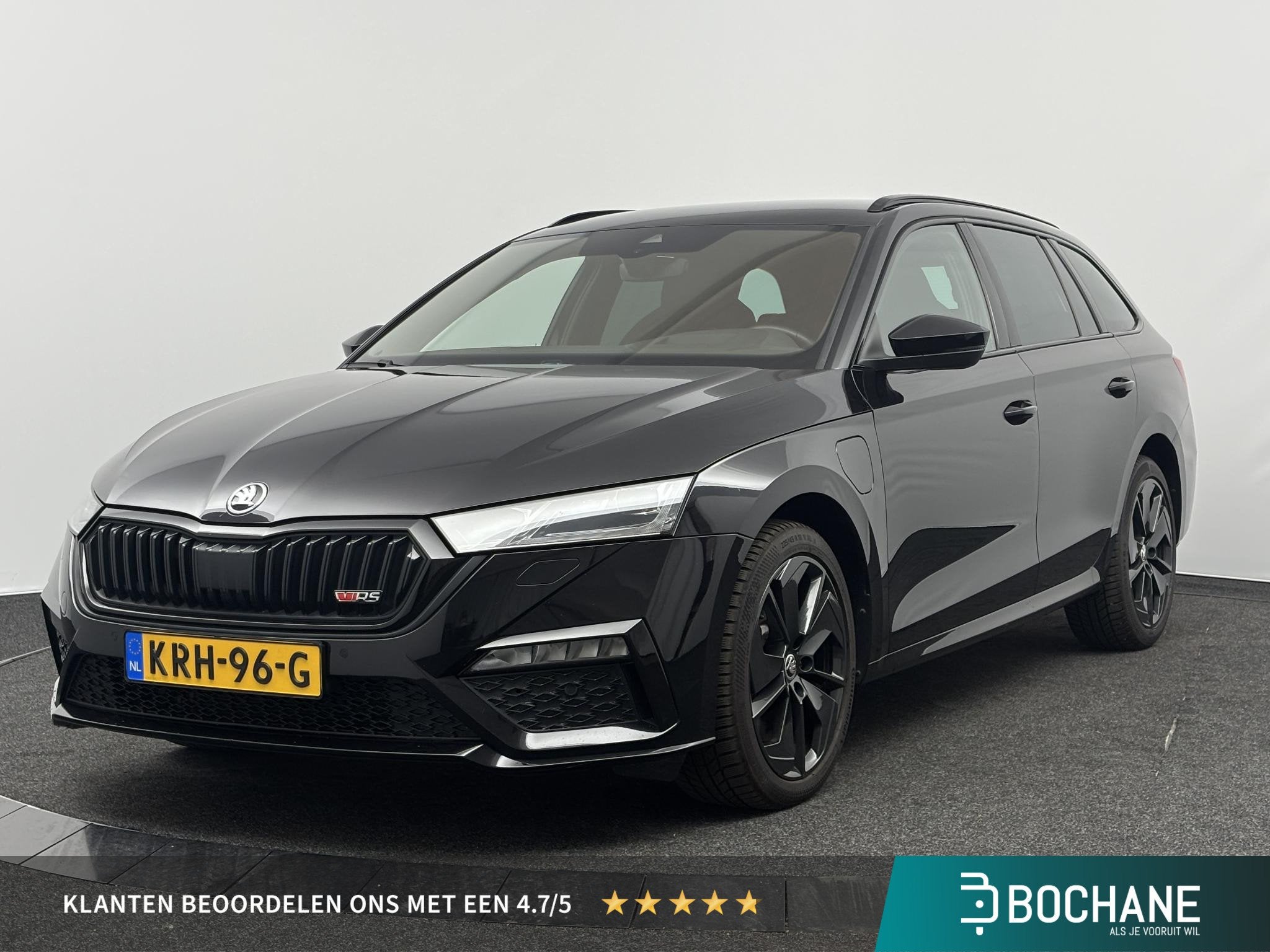 Skoda Octavia Combi 1.4 TSI 245pk PHEV iV RS | Stoel & Stuur, Gebruikt, 4 cilinders, Met garantie (alle), Zwart