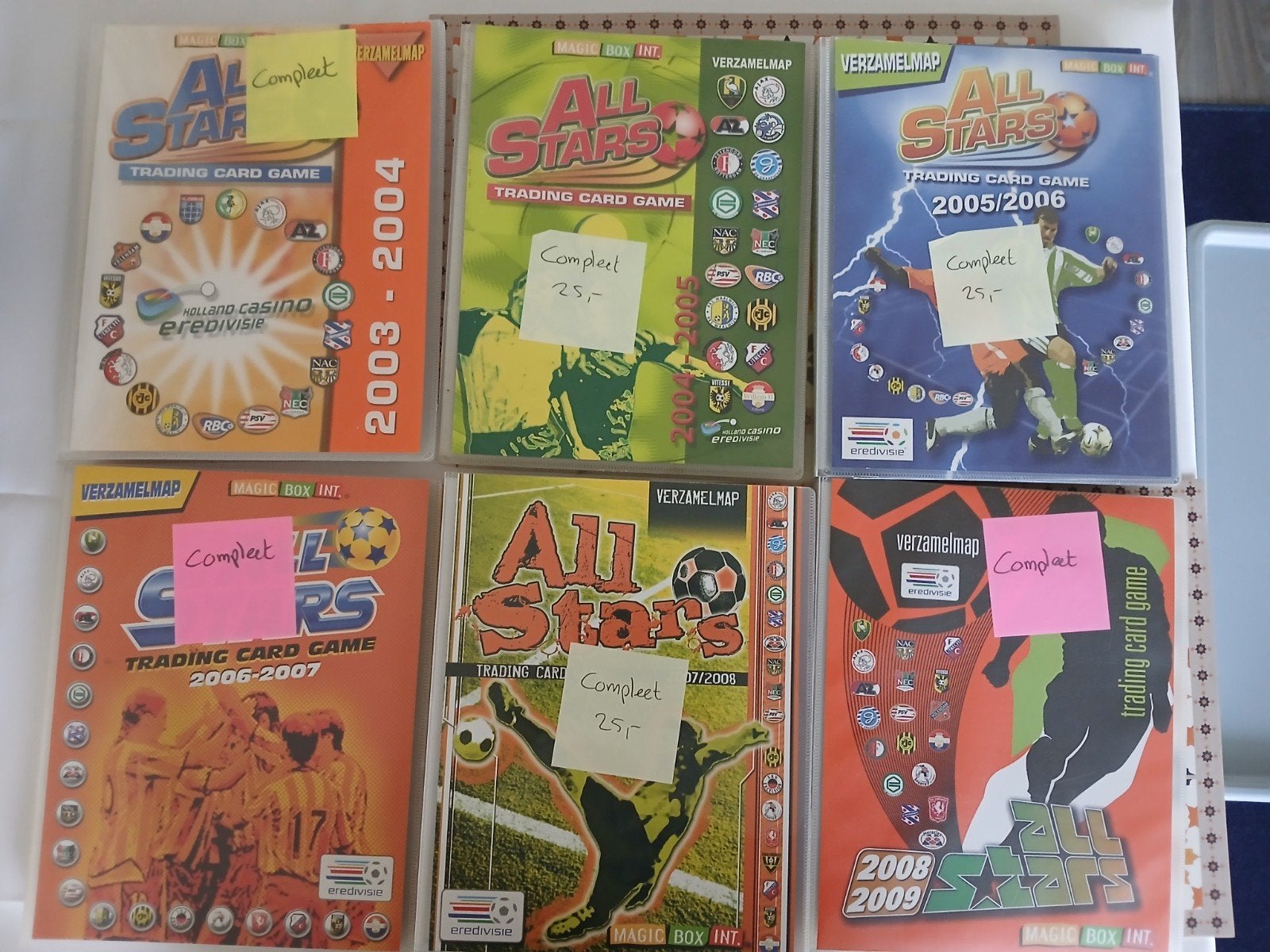 All Stars verzamelmappen compleet, Ophalen of Verzenden, Zo goed als nieuw, Overige binnenlandse clubs, Poster, Plaatje of Sticker