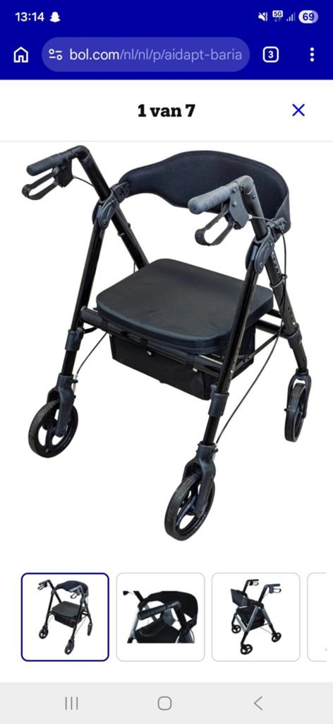 Aidapt bariatrische rollator, extra sterk aluminium frame, Ophalen, Nieuw