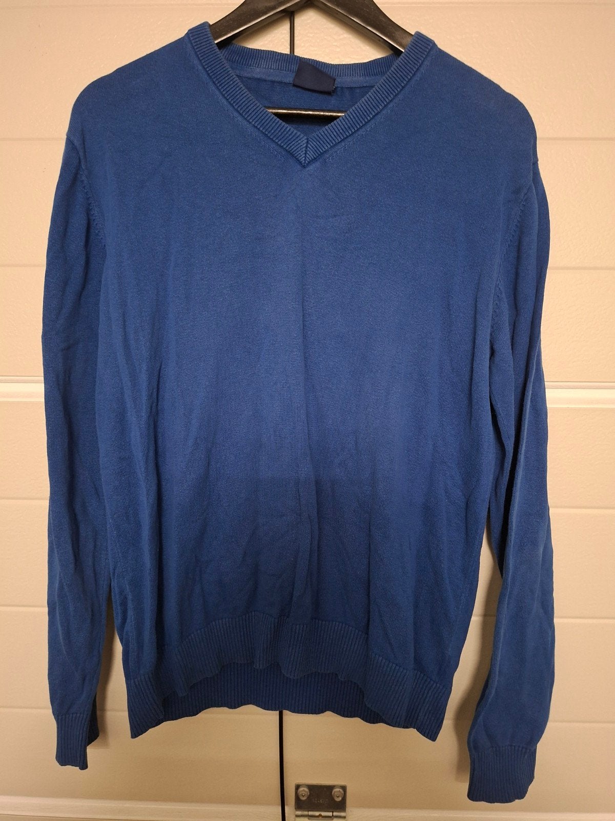 John Cabot Trui Maat M - Blauw V-hals, Ophalen of Verzenden, John Cabot, Gedragen, Maat 48/50 (M)