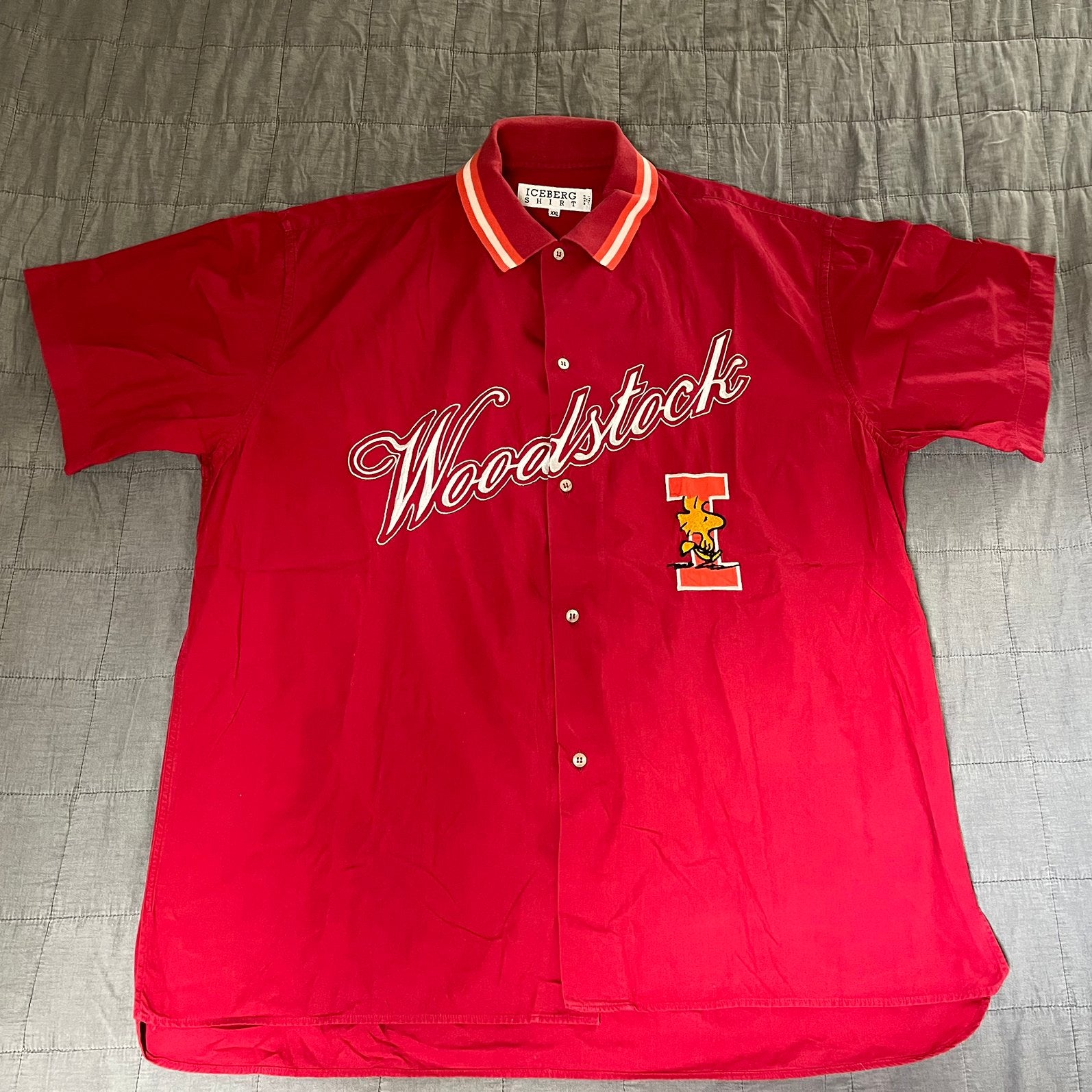 Vintage Rare Iceberg Gilmar Peanuts Shirt Rood Maat XXL 90’s, Ophalen of Verzenden, Zo goed als nieuw, Overige maten, Rood