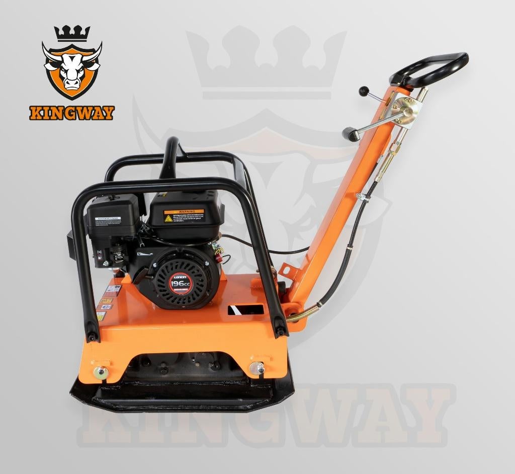 Reversibele trilplaat MS125 benzine Kingway  NIEUW! 25 kN, Ophalen of Verzenden, Nieuw