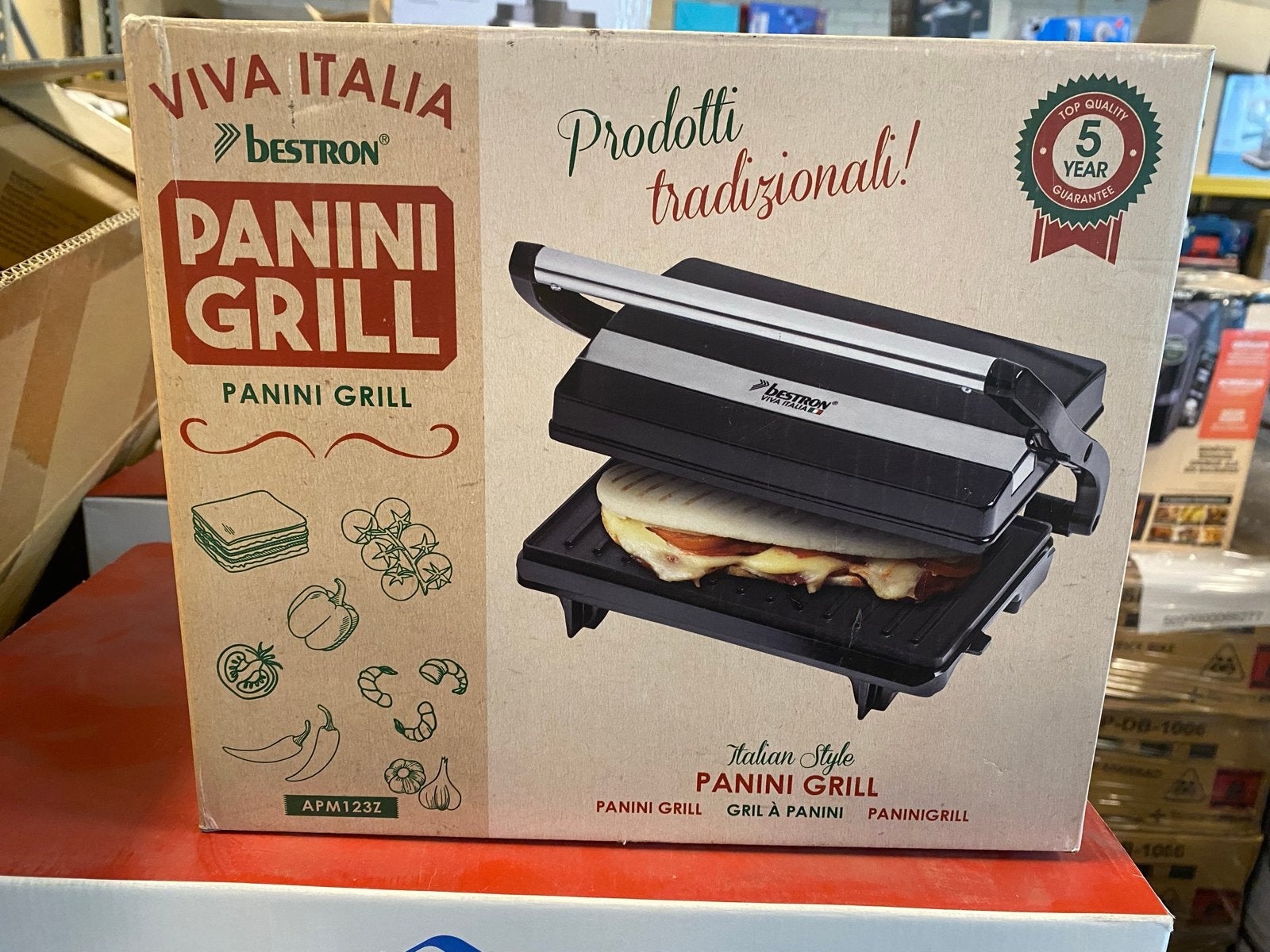Bestron Panini Grill - Nieuw in doos, -, -, Nieuw, Ophalen of Verzenden