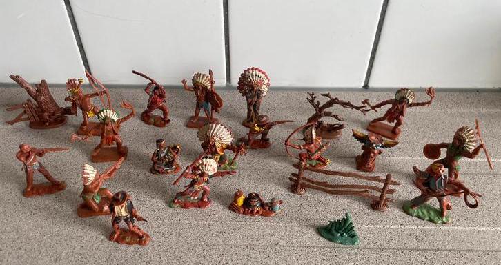 Indiaan poppetjes indianen vintage, Ophalen of Verzenden, Zo goed als nieuw