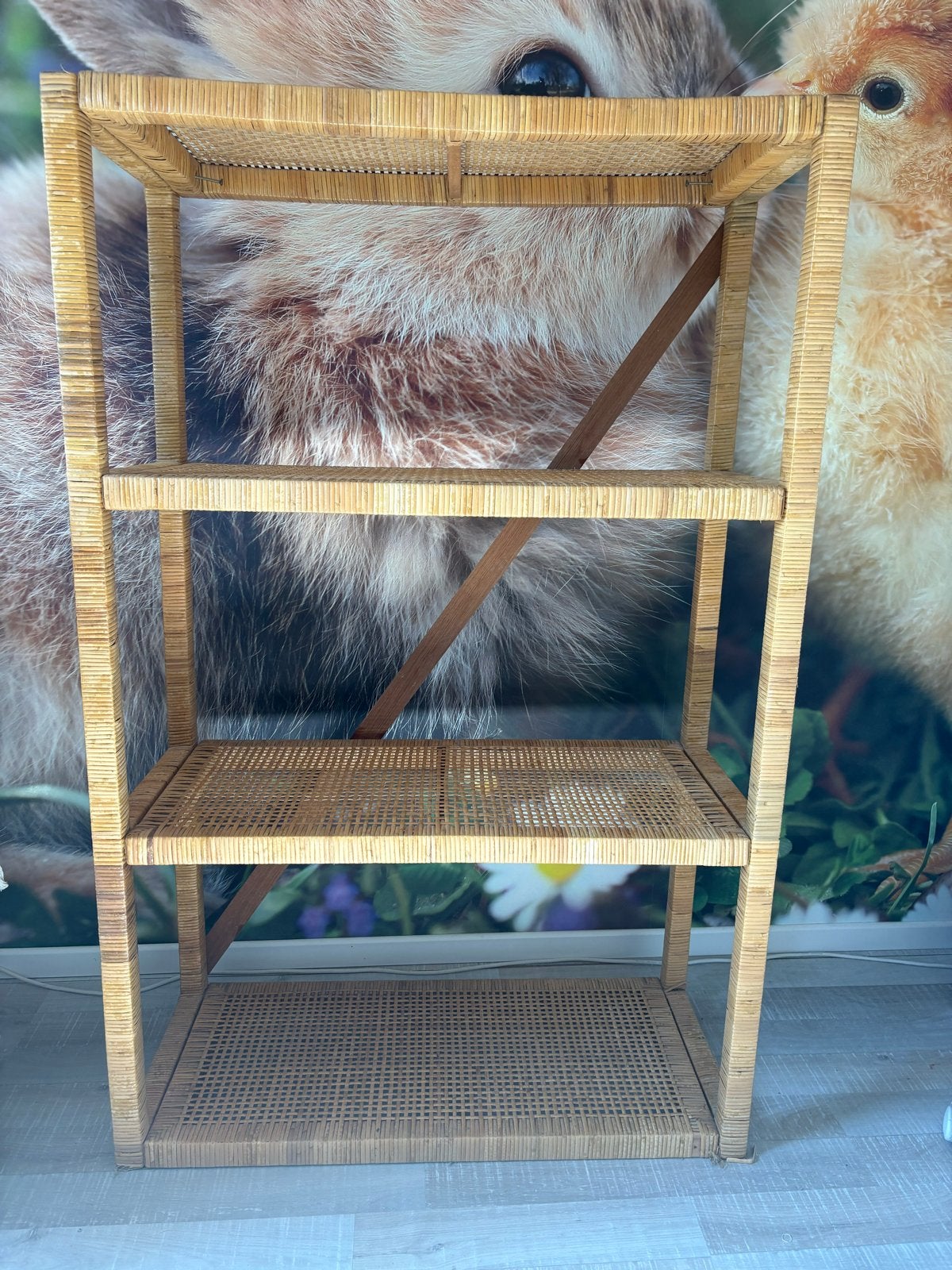 Rotan Boekenkast / Rek - Vintage Stijl, Huis en Inrichting, Ophalen, Gebruikt