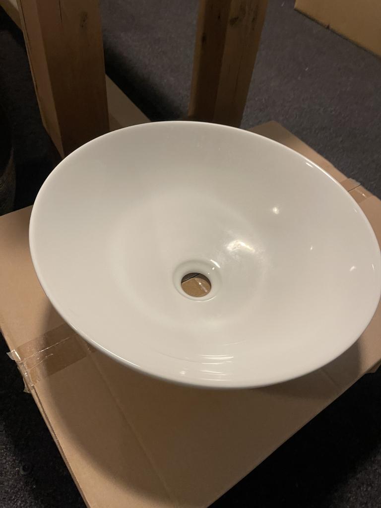 Galvano opzetwastafel glans wit, Doe-het-zelf en Verbouw, Sanitair, Nieuw, Ophalen of Verzenden
