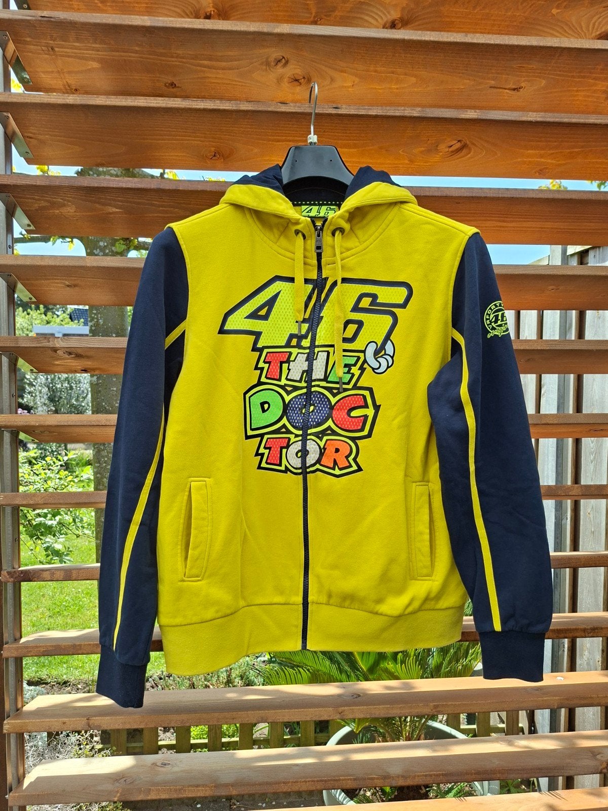 Valentino Rossi 46 The Doctor Hoodie Geel/Blauw, Motoren, Kleding | Motorkleding, Overige typen, Dames, Ophalen of Verzenden, Valentino Rossi