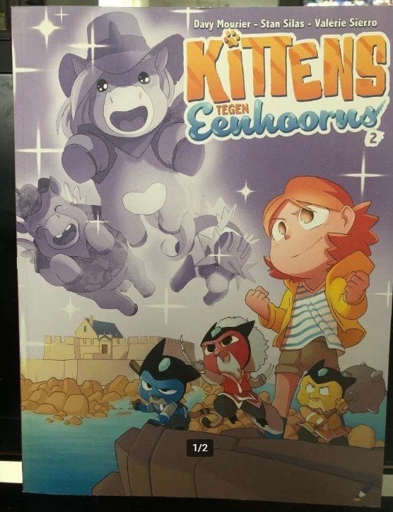 Kittens tegen eenhoorns e5 c3 dx2, Eén stripboek, Ophalen of Verzenden, Zo goed als nieuw