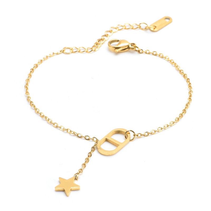 Dior Armband voor Dames Stainless Steel Goudkleurig, Ophalen of Verzenden, Nieuw, Goud