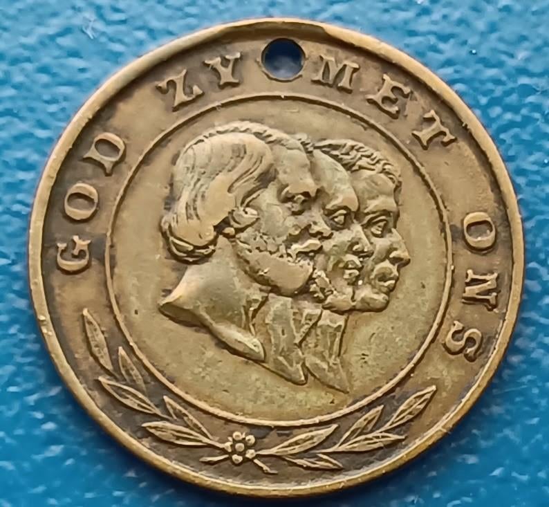 Medaille Herdenking van 50 jaar Onafhankelijkheid - 1863, Verzenden, Brons, Nederland
