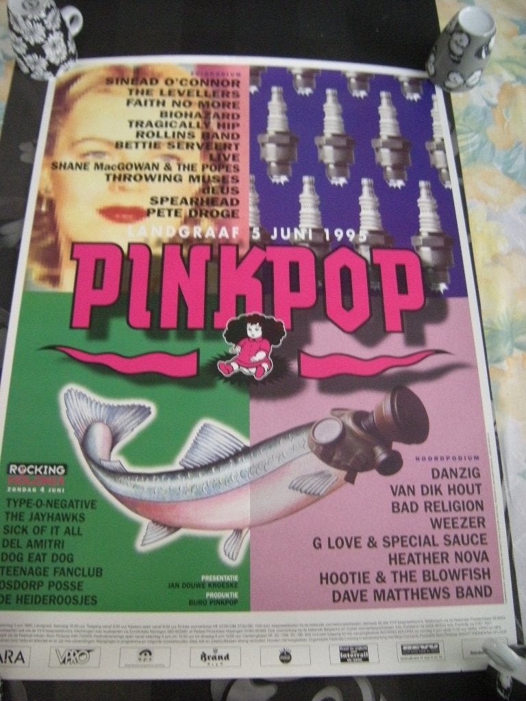 Poster van Pinkpop   1995, Ophalen of Verzenden, Zo goed als nieuw, A1 t/m A3, Film en Tv