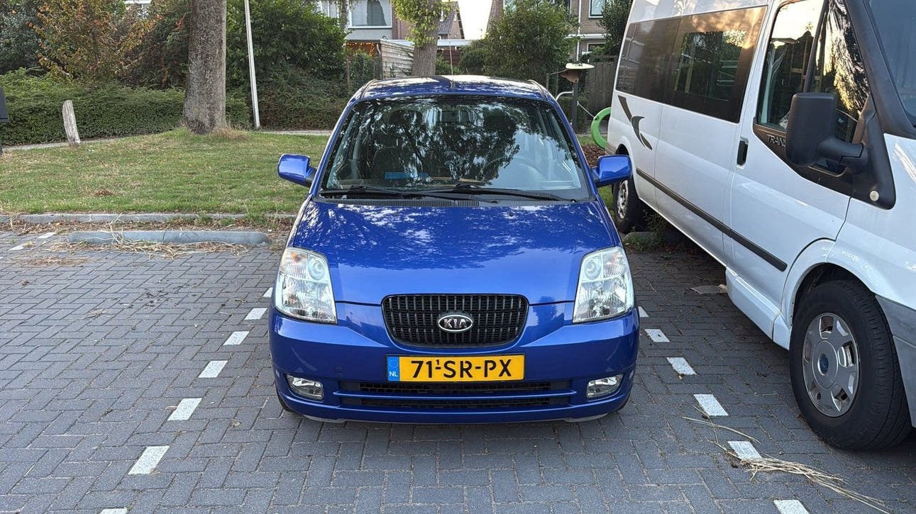 Kia Picanto 1.0 2006 Blauw, Voorwielaandrijving, Stof, 836 kg, Zwart
