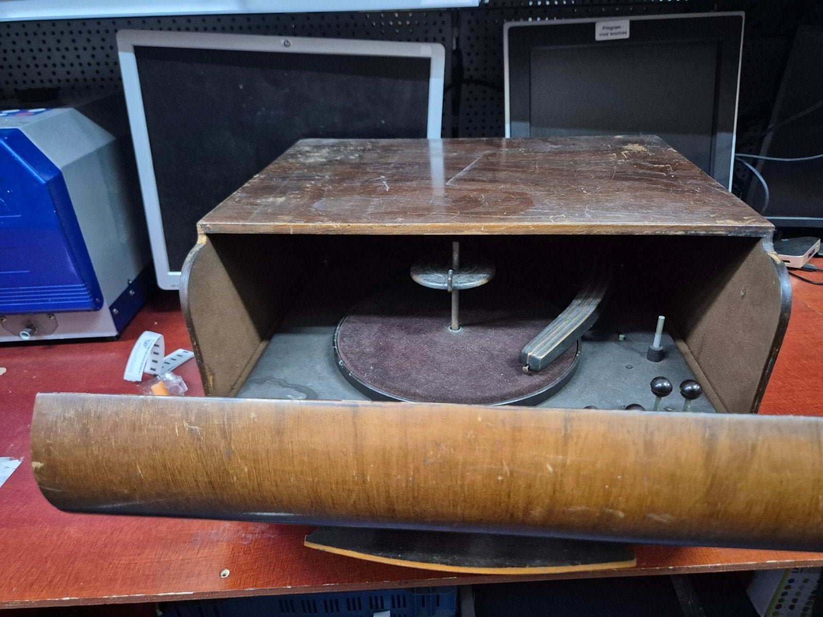 Vintage Platenspeler in Houten Kist - Jaren '50/'60, Ophalen of Verzenden