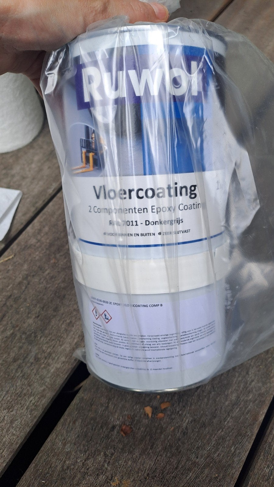 Ruwol Vloercoating 2 Componenten Epoxy - Donkergrijs, Ophalen of Verzenden