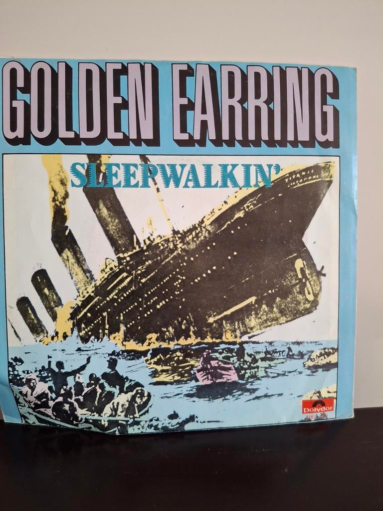 Golden Earring - Sleepwalkin' / Babylon (2 singles), Cd's en Dvd's, Vinyl Singles, Gebruikt, 7 inch, Rock en Metal, Single