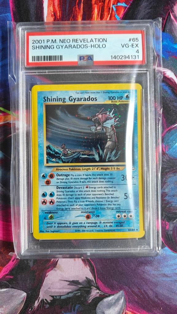 Shining gyarados 65 neo revelation psa 4, Ophalen of Verzenden