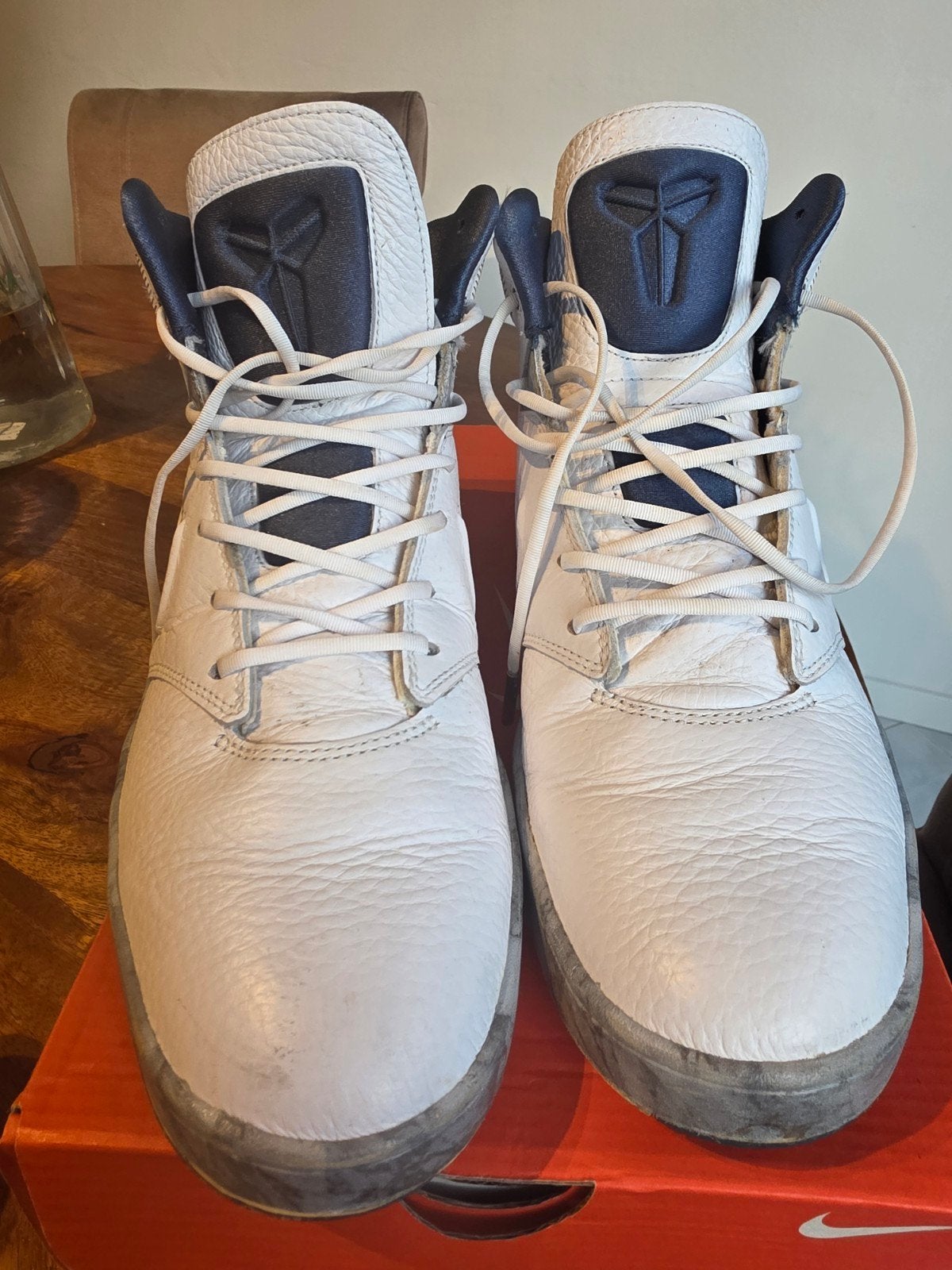 Nike Kobe 9 Mid EXT 'White/Squadron Blue' (2014) - Maat 42.5, Ophalen, Wit, Nike, Sneakers of Gympen