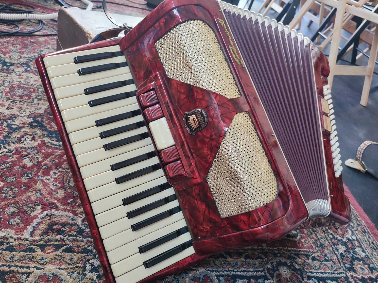 Firotti piano-accordeon 72 bas in orginele koffer, Overige merken, Overige formaten, Met koffer, Zo goed als nieuw
