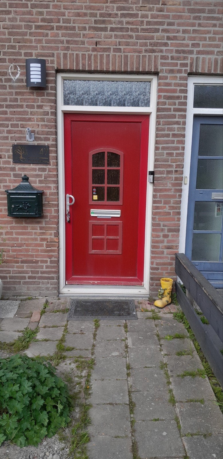 Kunststof deur kozijn met deur, Doe-het-zelf en Verbouw, Kozijnen en Schuifpuien, Kunststof, Deurkozijn, 225 cm of meer, Ophalen
