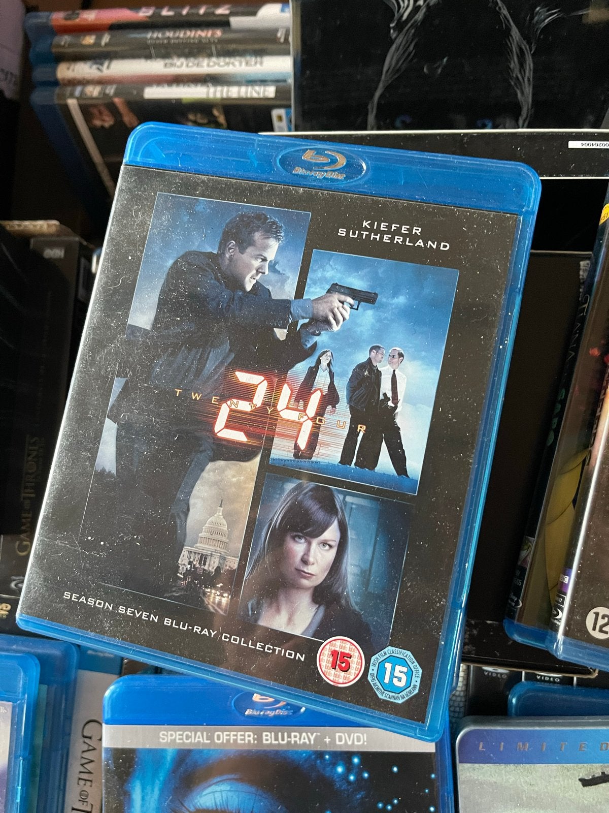 24 Season Seven Blu-Ray Collection - Kiefer Sutherland, Actie, Engels, Ophalen of Verzenden, Gebruikt