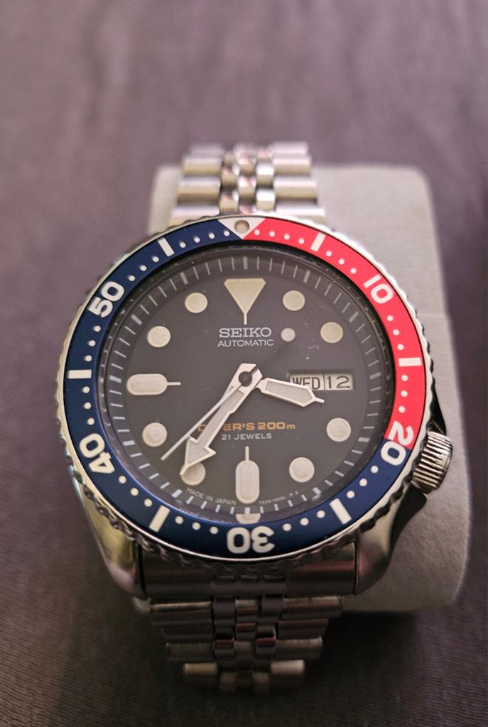 Seiko SKX009J duikhorloge - Automatisch, 'Pepsi' ubezel, Seiko, Blauw, IOS, Ophalen of Verzenden
