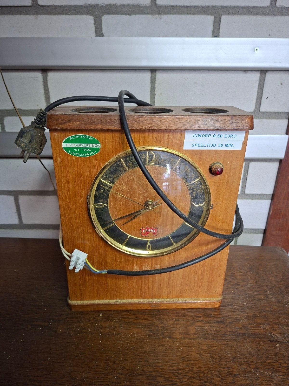 Vintage Biljartklok - Fa. K. Dekkers & Zn. 's-Hertogenbosch, Antiek en Kunst, Ophalen