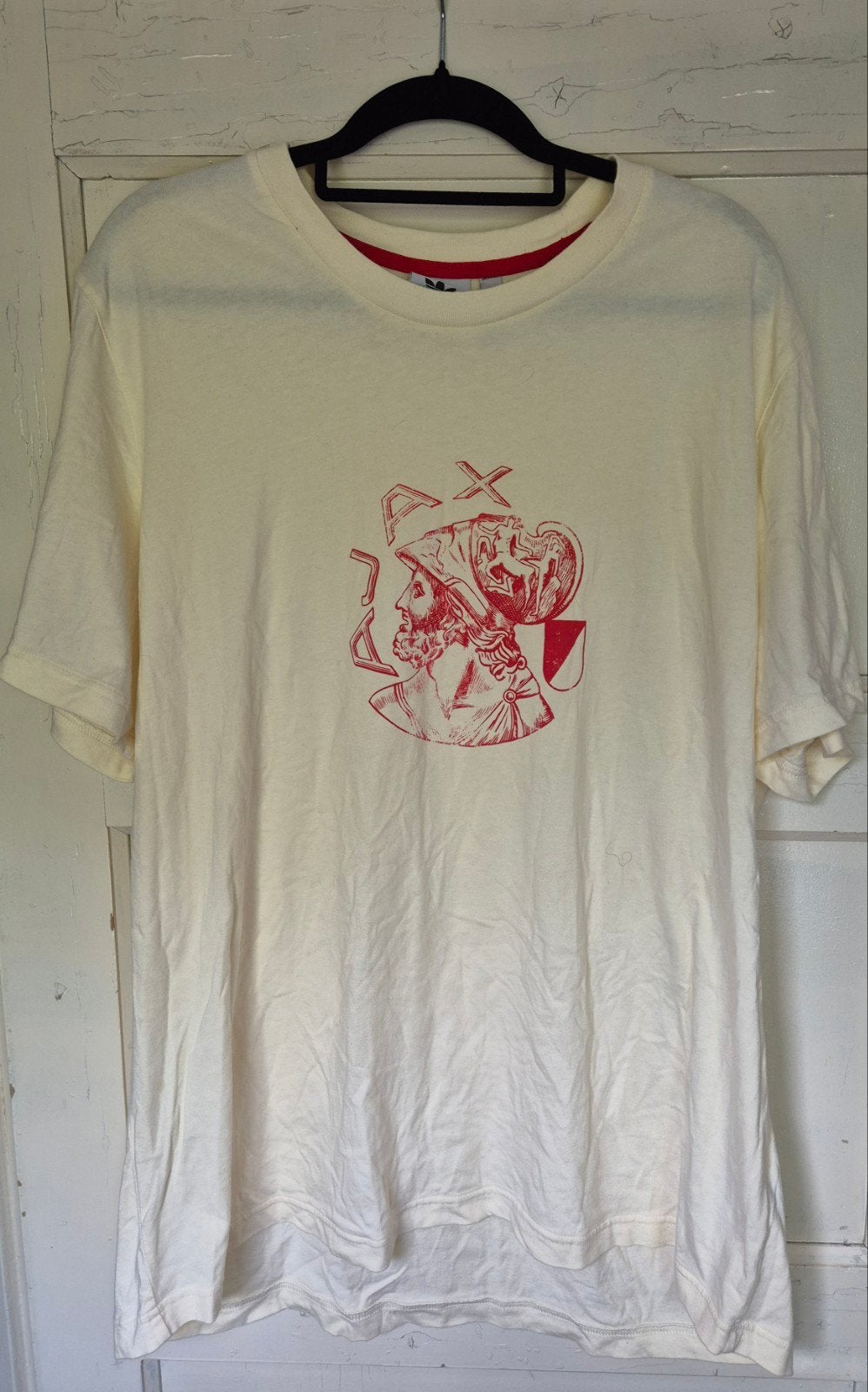 Adidas Ajax T- Shirt maat XXL, Wit, Overige maten, Ophalen of Verzenden, Zo goed als nieuw