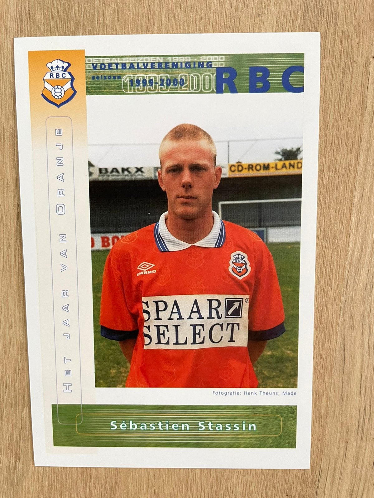 Fotokaart Stassin (RBC Roosendaal)., Ophalen of Verzenden, Nieuw, Spelerskaart