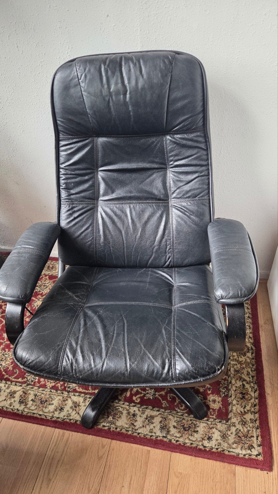 Fauteuil, Ophalen of Verzenden, Gebruikt, Zwart
