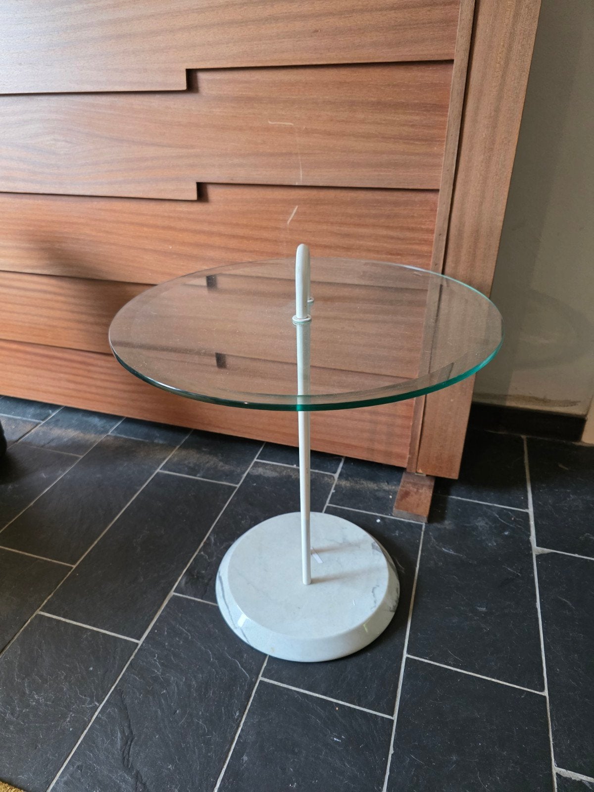 Cattelan Italia Vintage Design marmer glas Bijzettafel, Minder dan 55 cm, Gebruikt, Rond, Glas