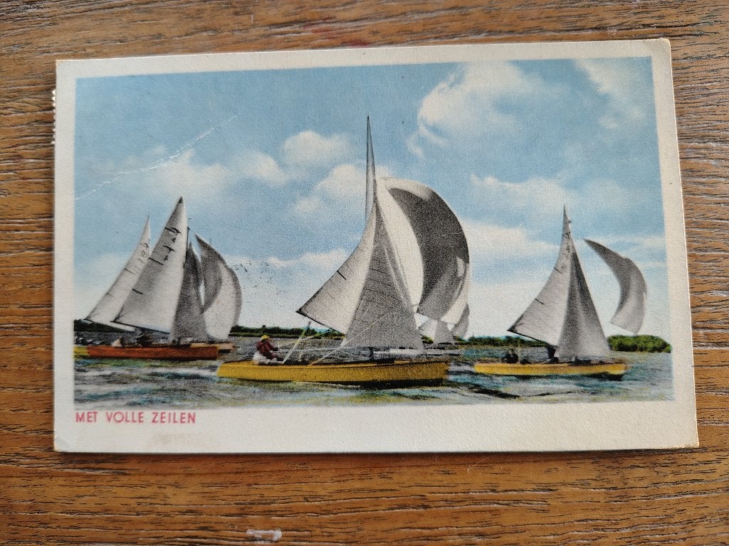 Met volle zeilen Loosdrecht, Ophalen of Verzenden, Voor 1920, Noord-Holland