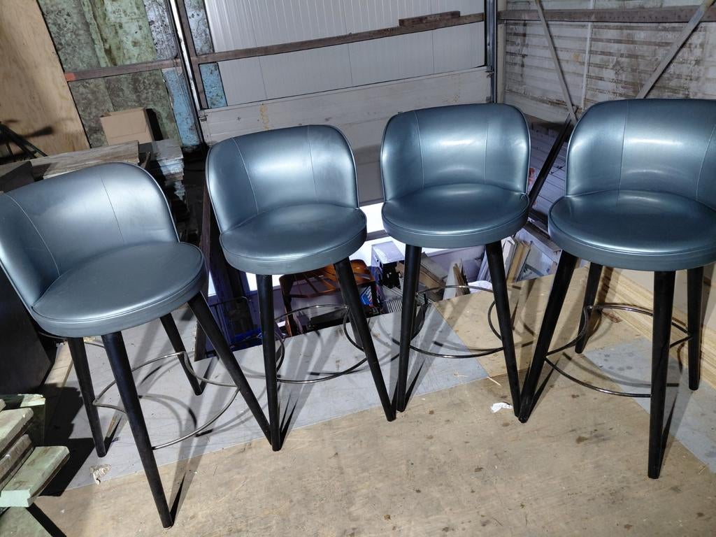 Designa krukken 4 stuks diep blauw, Ophalen, 60 tot 90 cm, Leer, Gebruikt